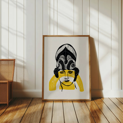 Premium Poster of Elegant Greek Warrior Artwork Graphic Posters