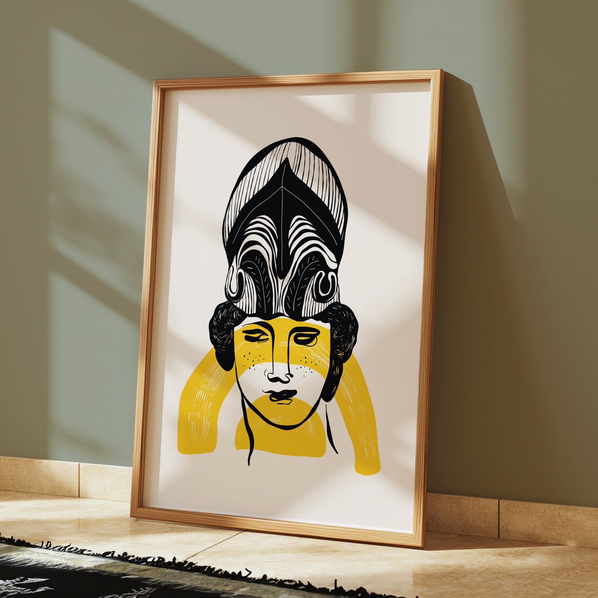 Premium Poster of Elegant Greek Warrior Artwork Graphic Posters