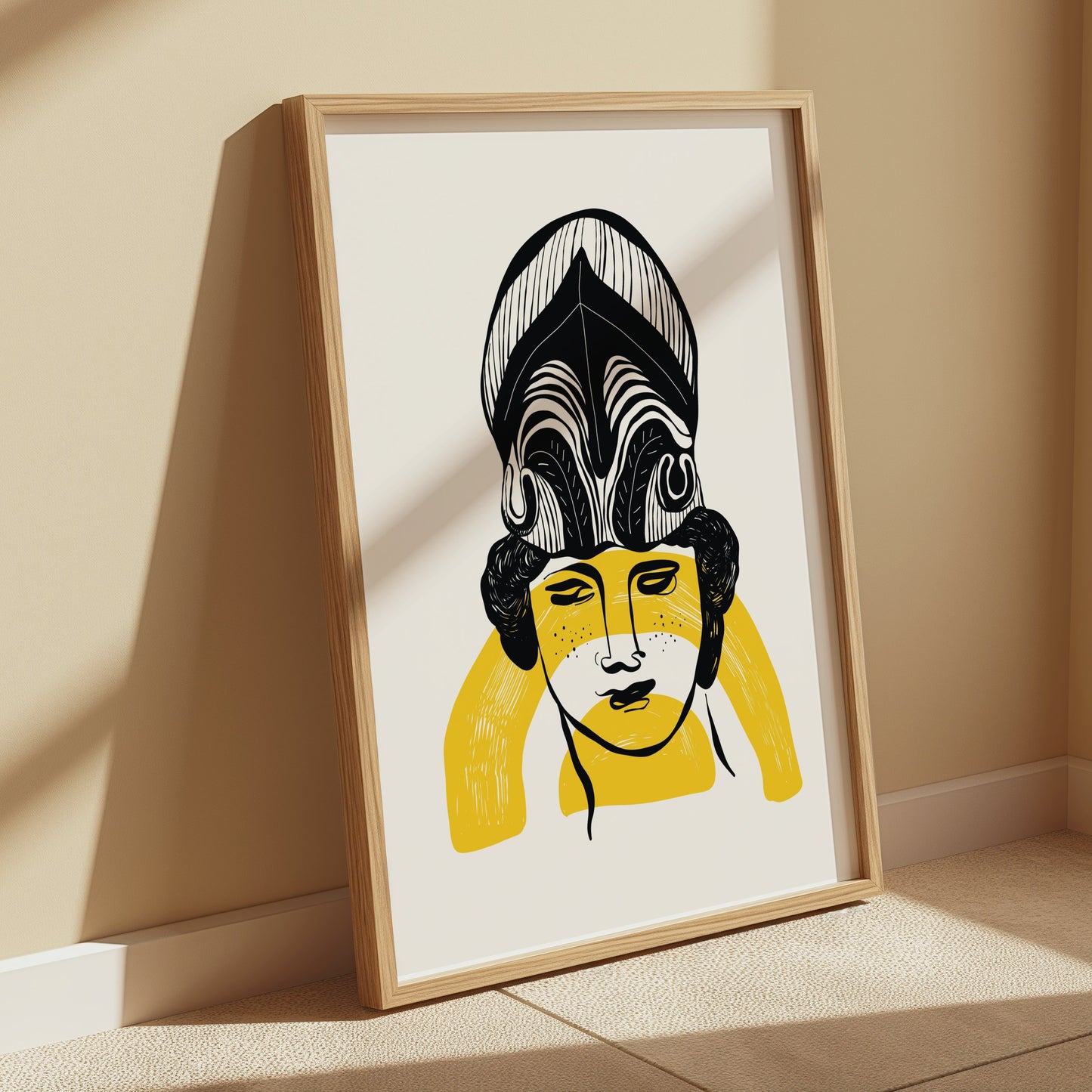 Premium Poster of Elegant Greek Warrior Artwork Graphic Posters