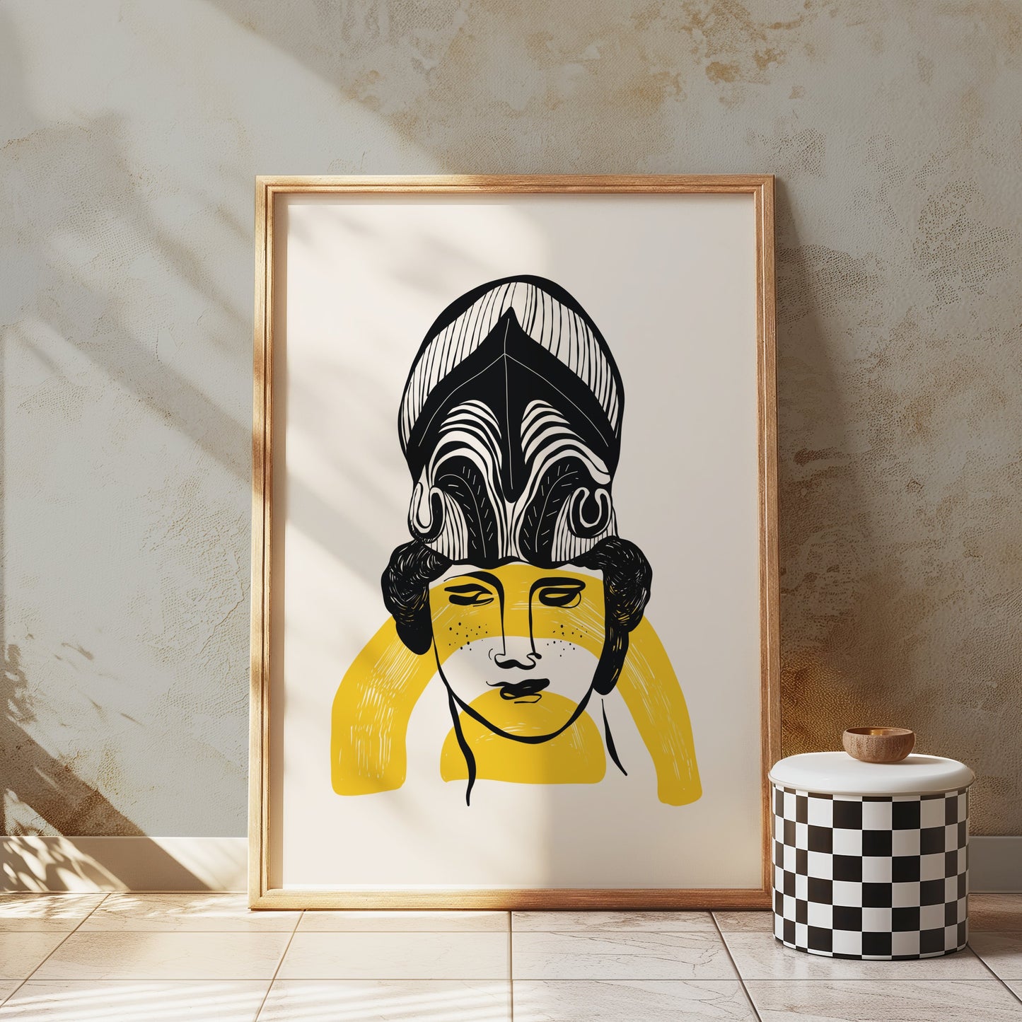 Premium Poster of Elegant Greek Warrior Artwork Graphic Posters