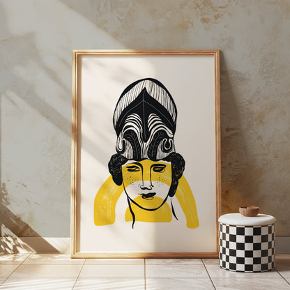 Premium Poster of Elegant Greek Warrior Artwork Graphic Posters