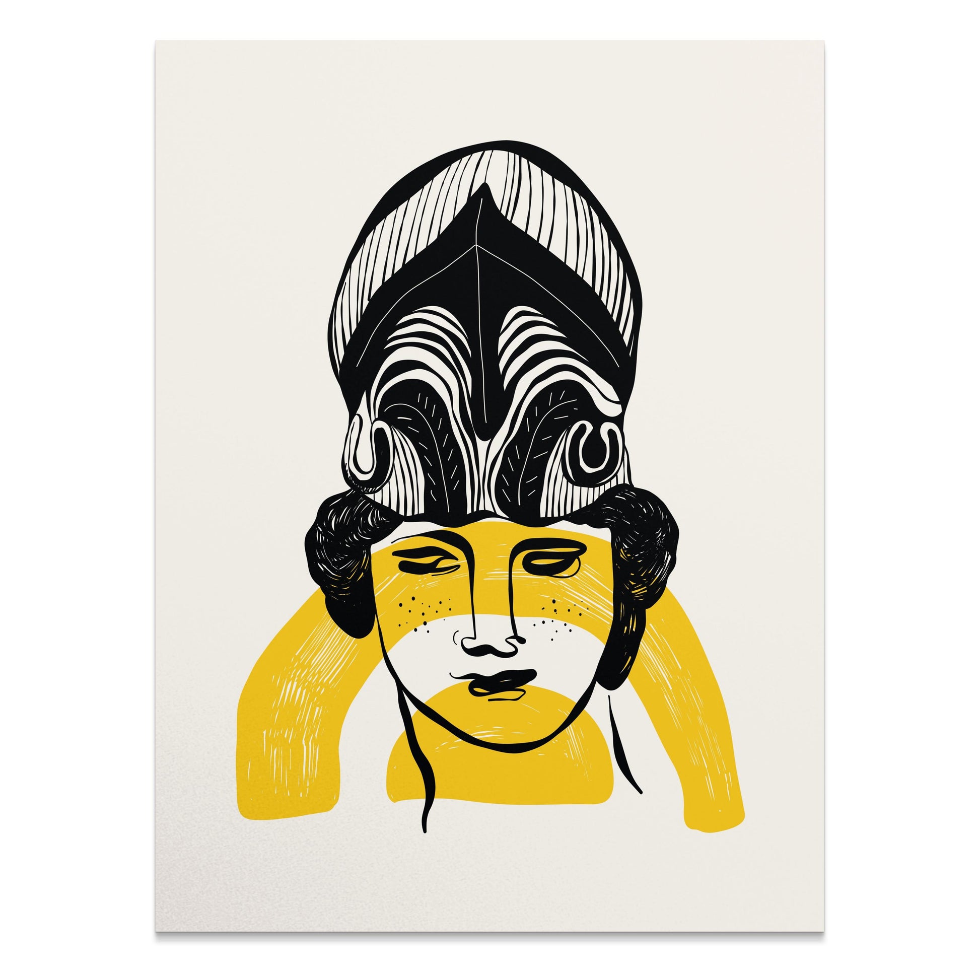 Premium Poster of Elegant Greek Warrior Artwork Graphic Posters