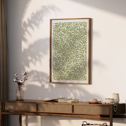 Premium Poster of Elegant Green Leaf Pattern Inspired Posters