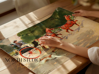 Premium Poster of Elegant Horse-Drawn Carriage Fine Art Posters