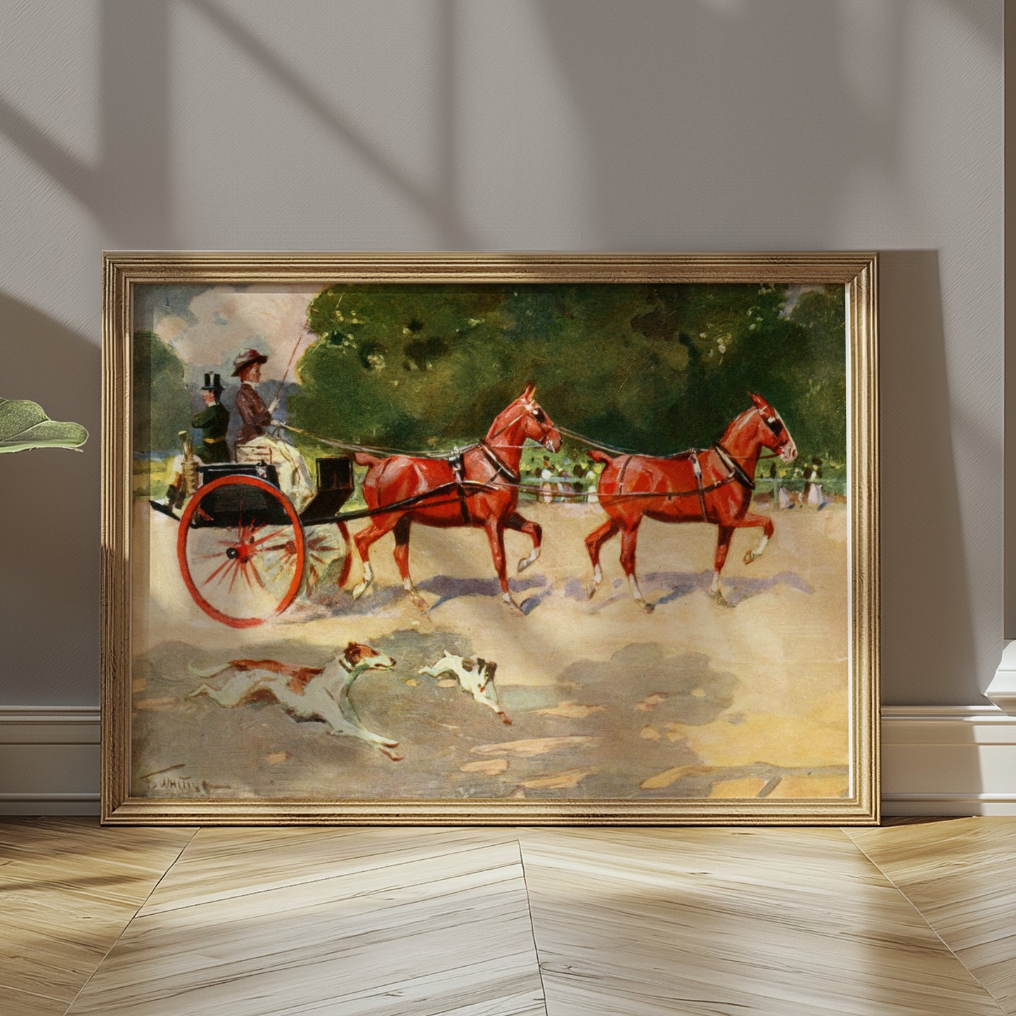 Premium Poster of Elegant Horse-Drawn Carriage Fine Art Posters