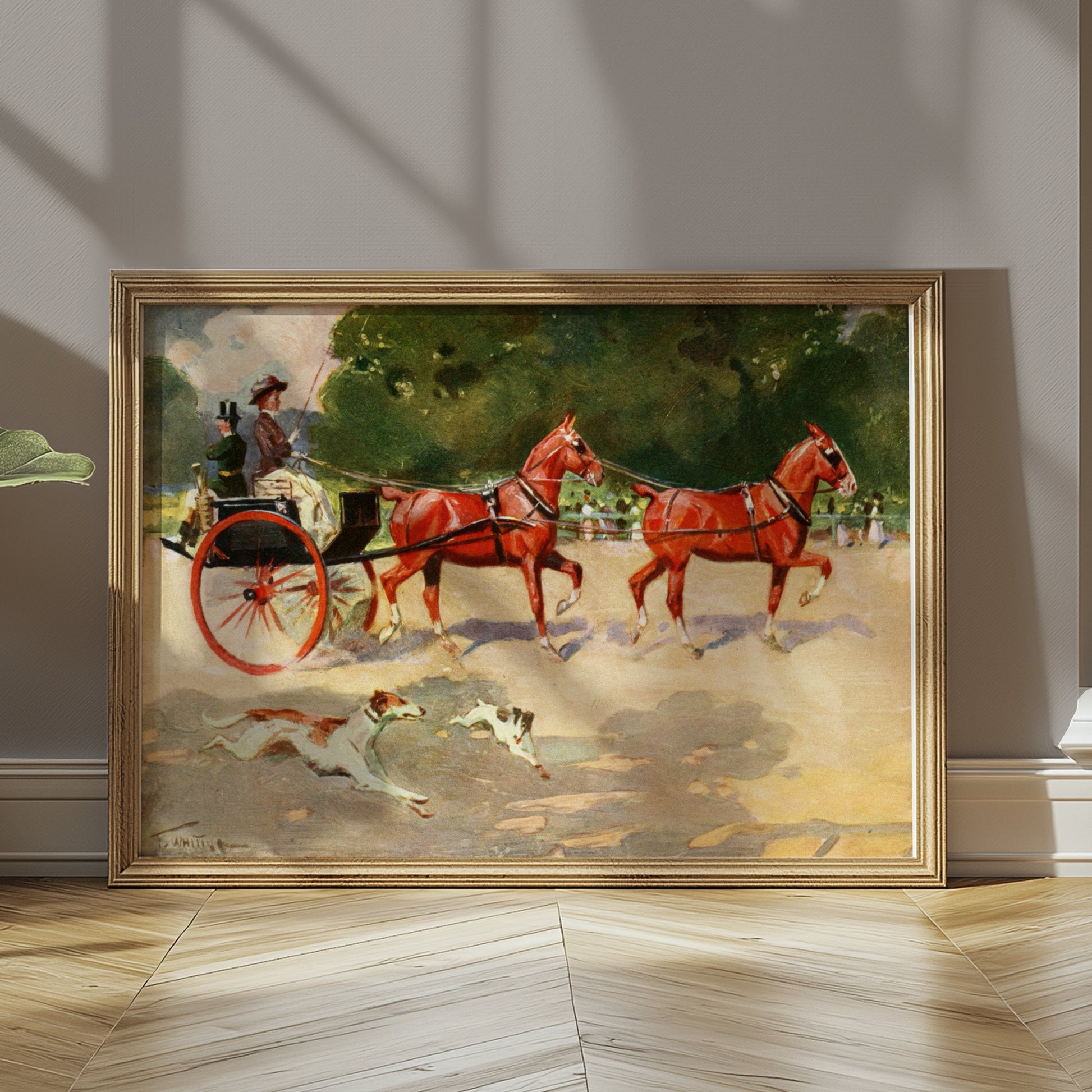 Premium Poster of Elegant Horse-Drawn Carriage Fine Art Posters