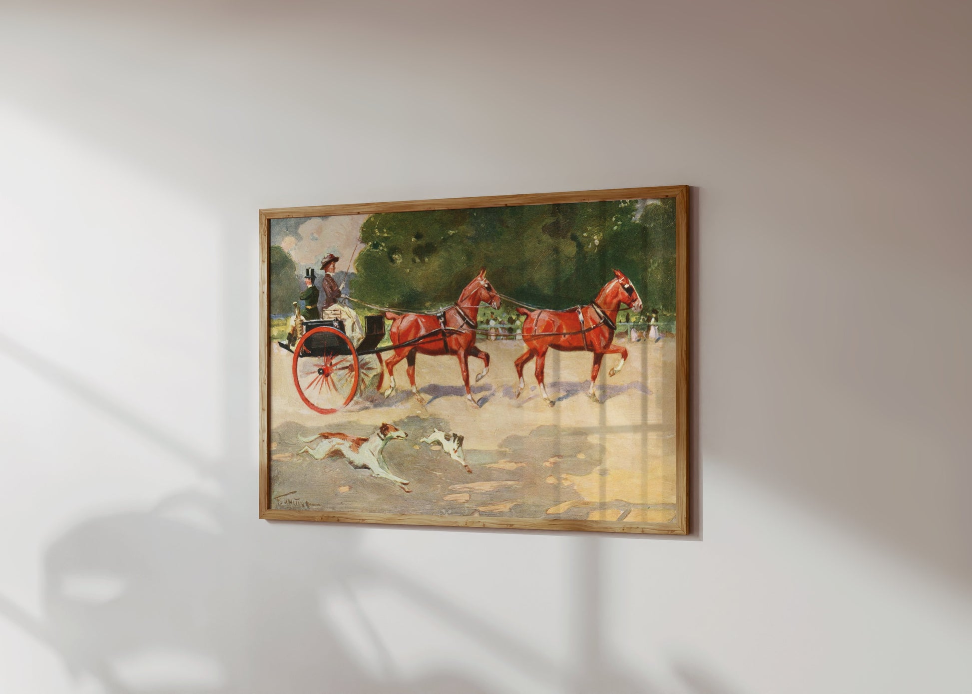 Premium Poster of Elegant Horse-Drawn Carriage Fine Art Posters