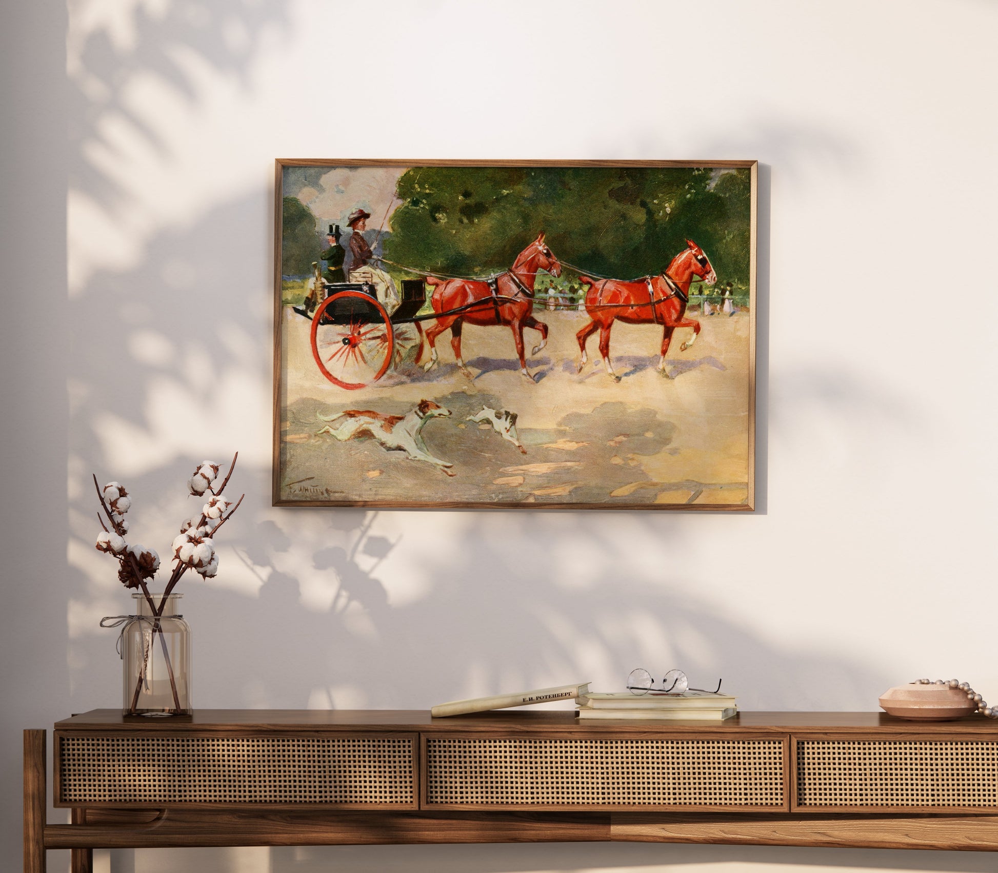 Premium Poster of Elegant Horse-Drawn Carriage Fine Art Posters