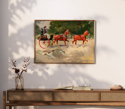 Premium Poster of Elegant Horse-Drawn Carriage Fine Art Posters