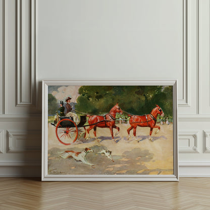 Premium Poster of Elegant Horse-Drawn Carriage Fine Art Posters