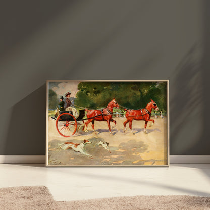 Premium Poster of Elegant Horse-Drawn Carriage Fine Art Posters