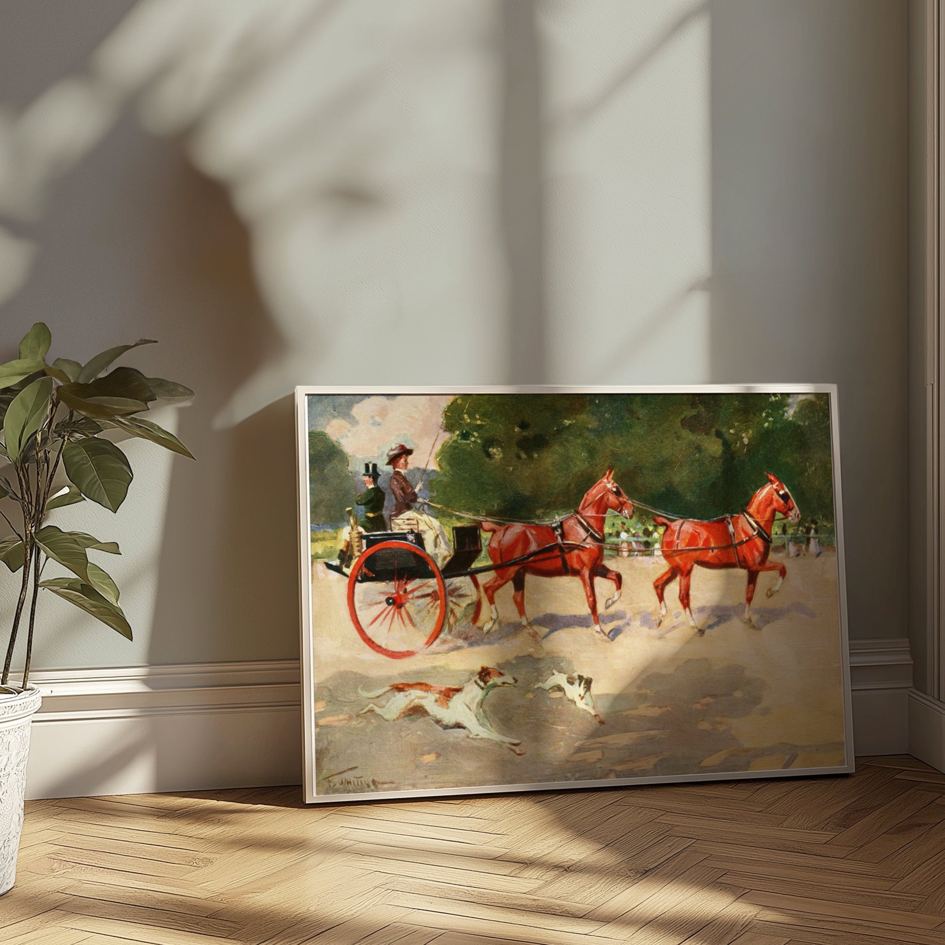 Premium Poster of Elegant Horse-Drawn Carriage Fine Art Posters