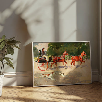 Premium Poster of Elegant Horse-Drawn Carriage Fine Art Posters