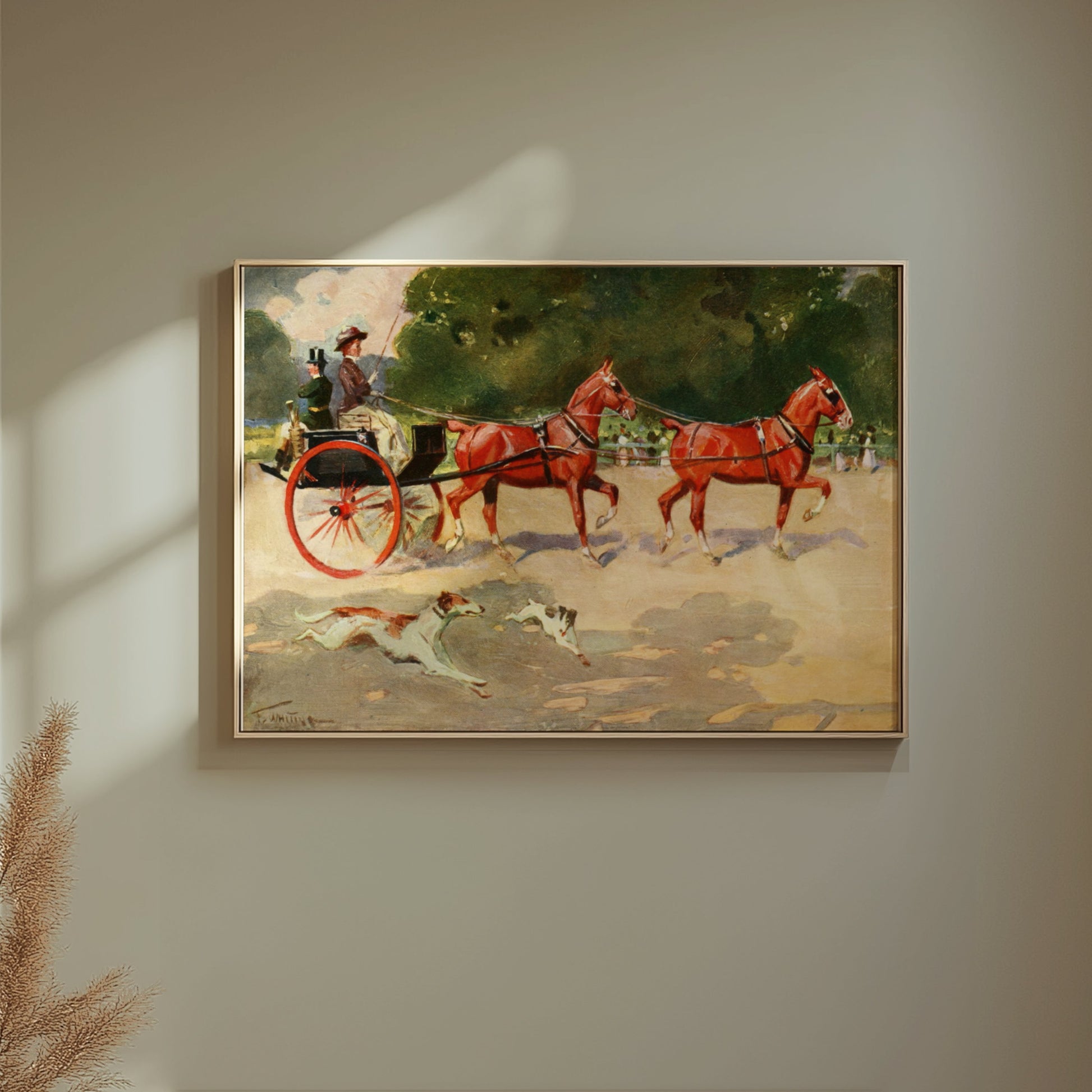 Premium Poster of Elegant Horse-Drawn Carriage Fine Art Posters