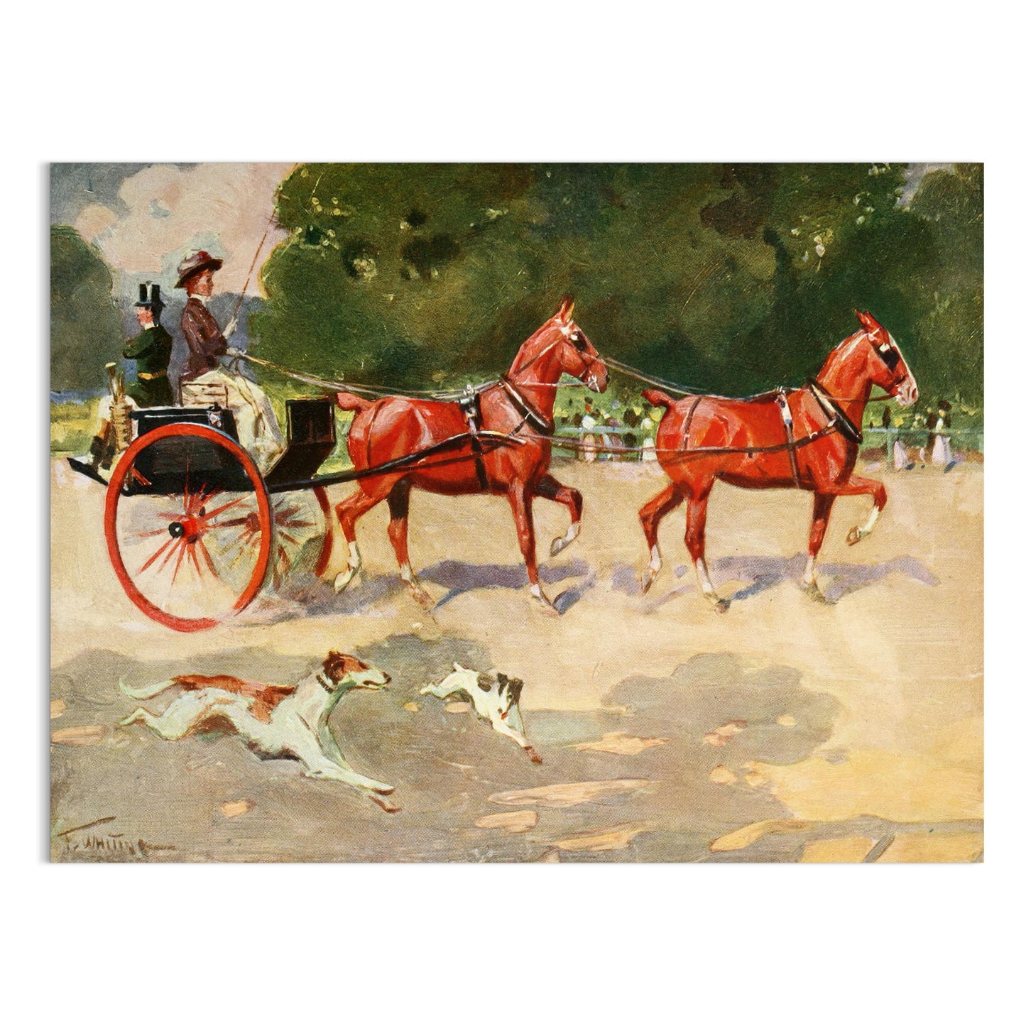 Premium Poster of Elegant Horse-Drawn Carriage Fine Art Posters
