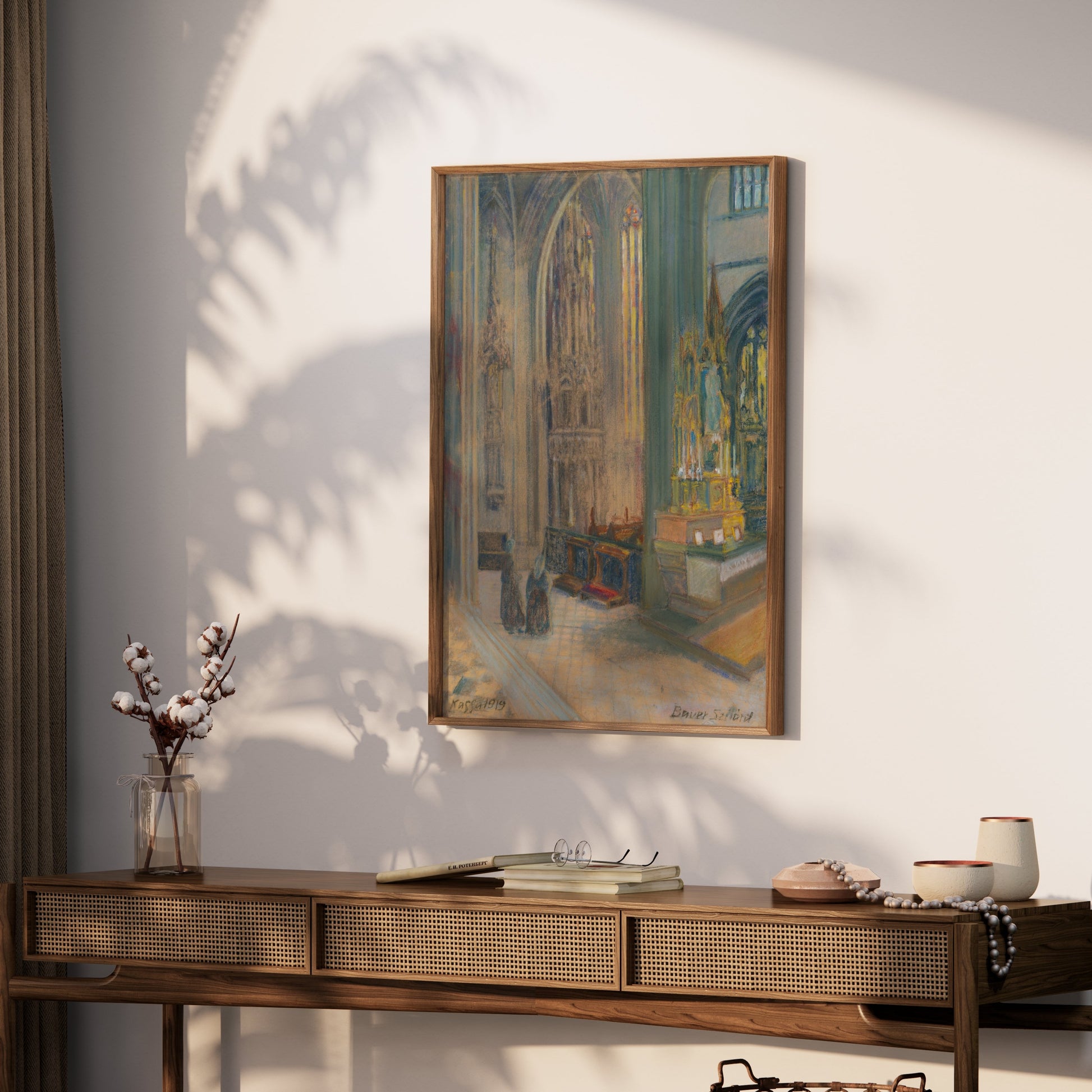 Premium Poster of Elegant Interior of a Church Scene Art Posters