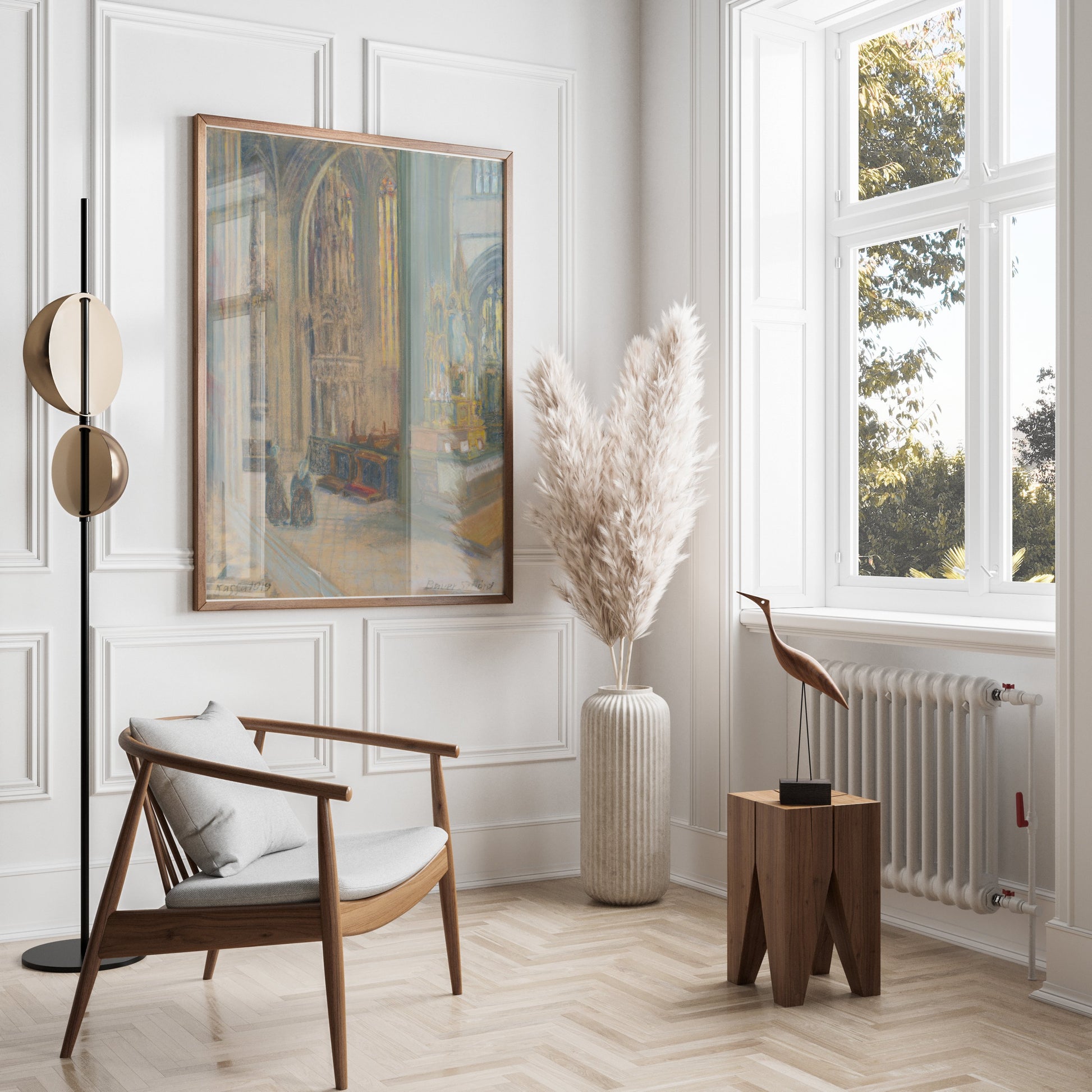 Premium Poster of Elegant Interior of a Church Scene Art Posters