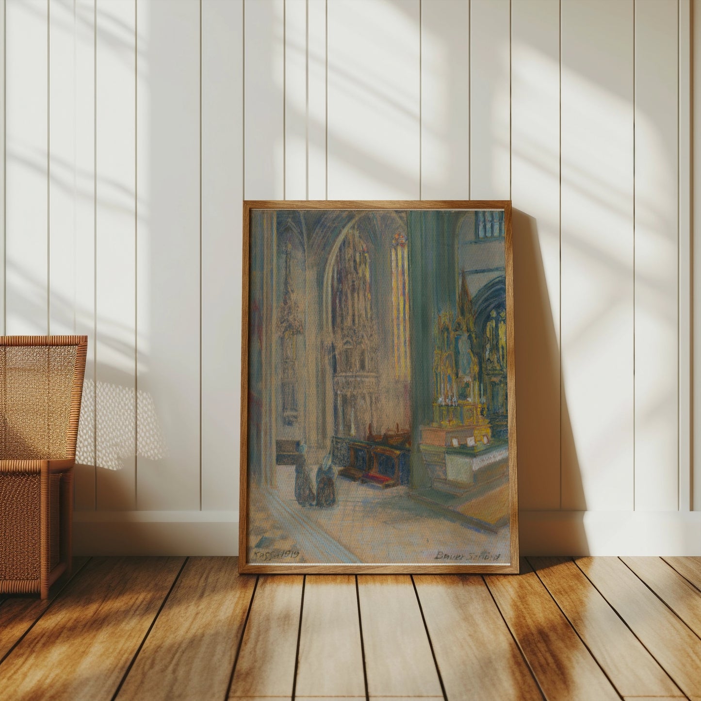Premium Poster of Elegant Interior of a Church Scene Art Posters