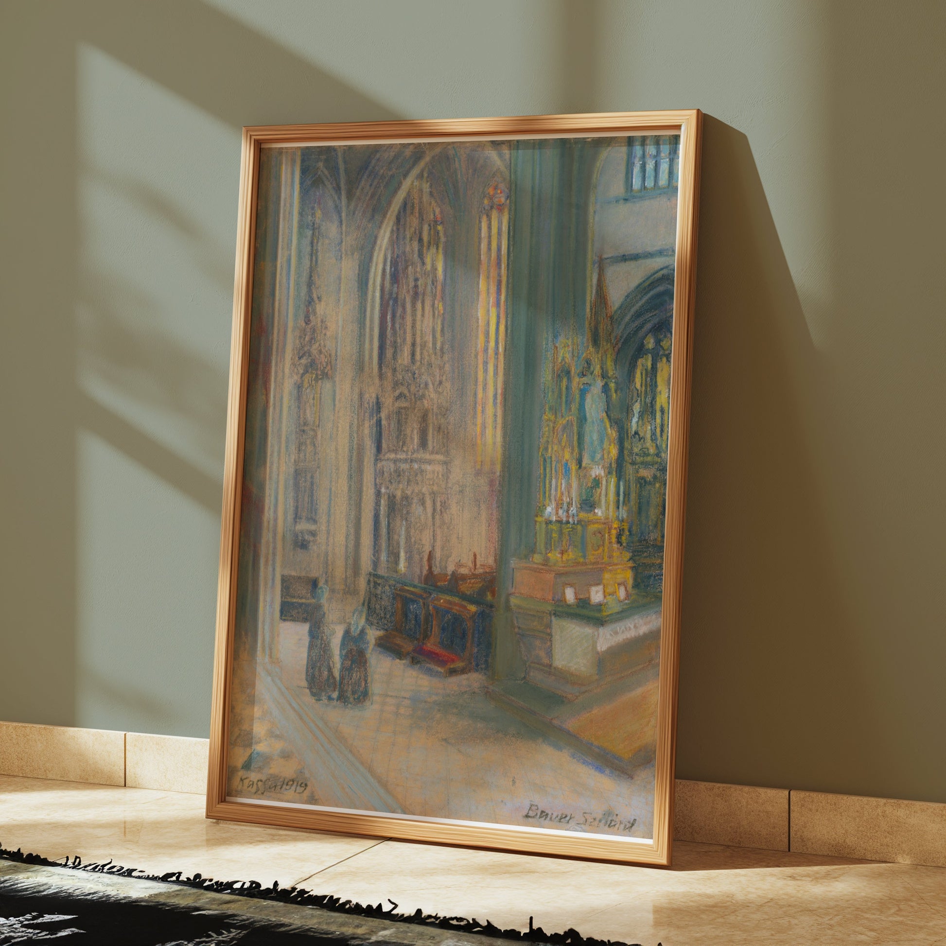 Premium Poster of Elegant Interior of a Church Scene Art Posters