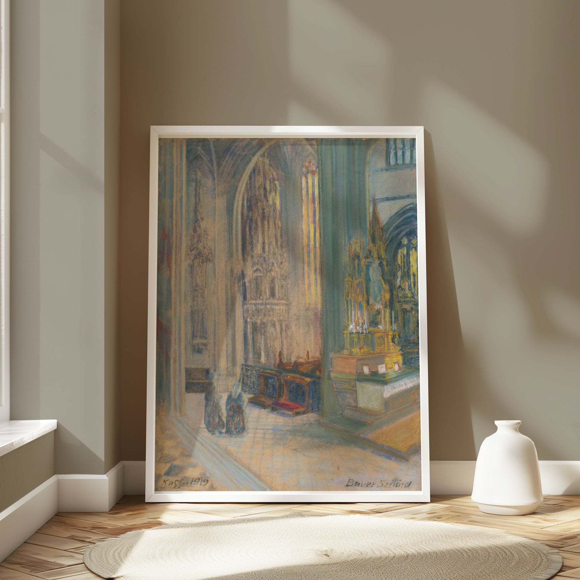 Premium Poster of Elegant Interior of a Church Scene Art Posters