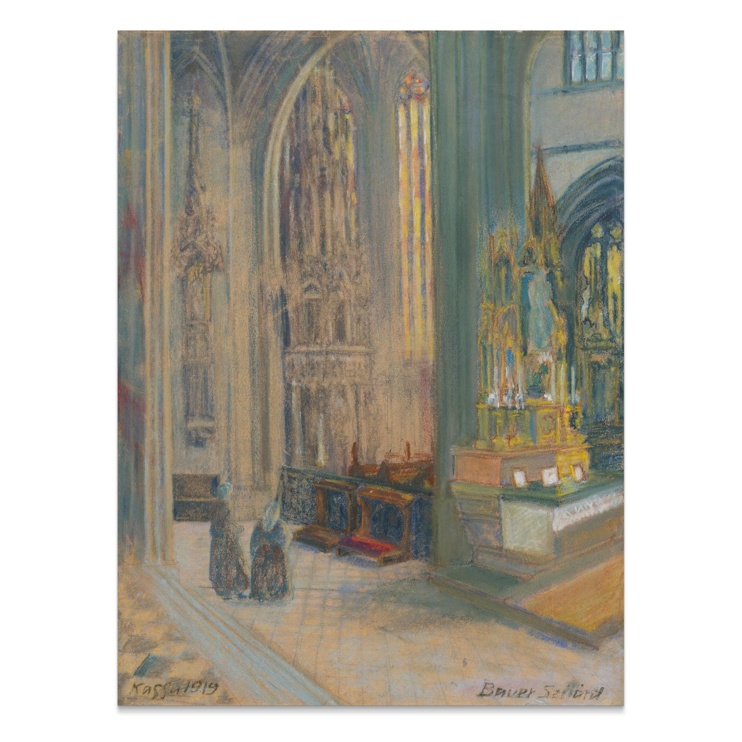 Premium Poster of Elegant Interior of a Church Scene Art Posters