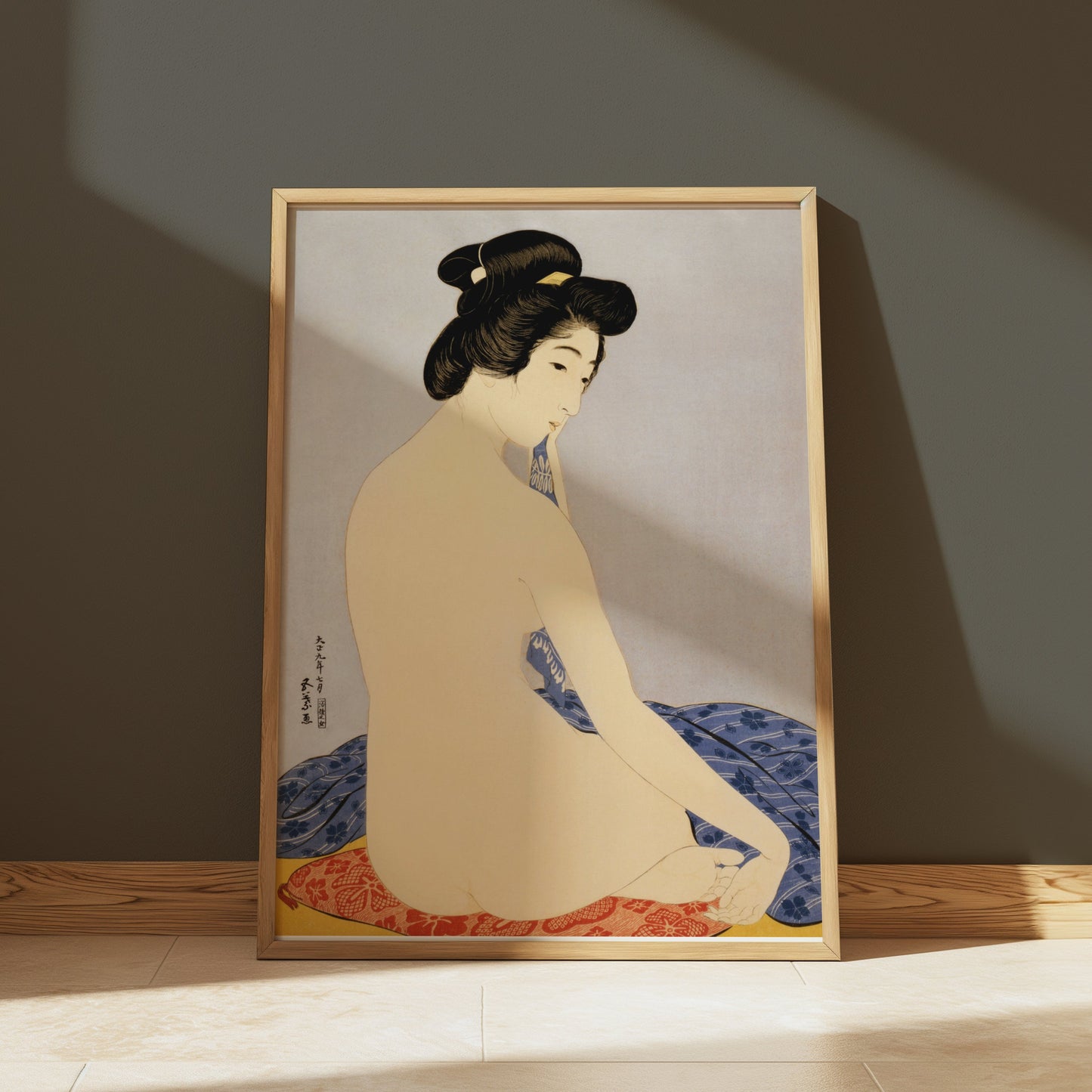 Premium Poster of Elegant Japanese Art Depicting Classic Portraits Posters