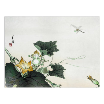 Premium Poster of Elegant Japanese Botanical Art with Yellow Flower Posters