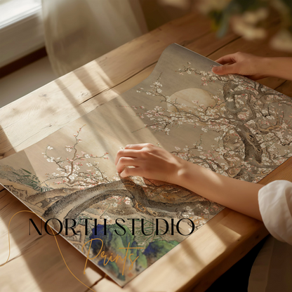 Premium Poster of Elegant Japanese Cherry Blossom Tree Art Posters