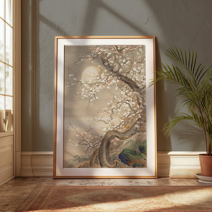 Premium Poster of Elegant Japanese Cherry Blossom Tree Art Posters
