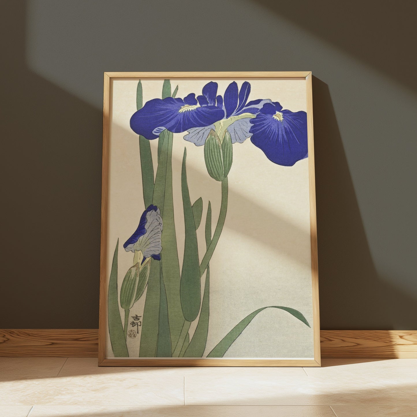 Premium Poster of Elegant Japanese Iris Floral Art Japanese Posters