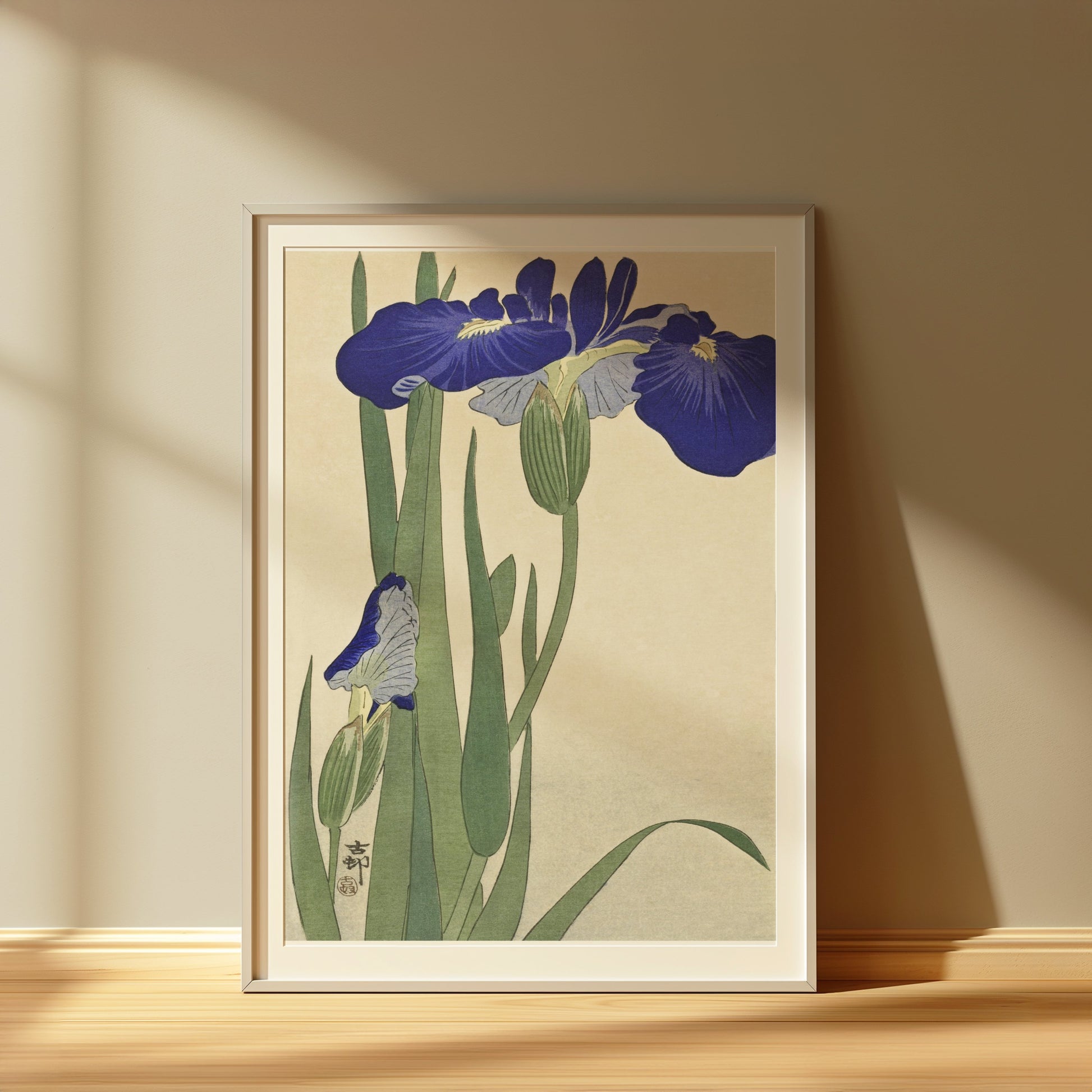 Premium Poster of Elegant Japanese Iris Floral Art Japanese Posters