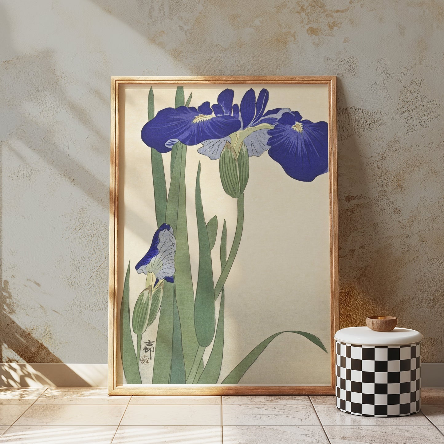 Premium Poster of Elegant Japanese Iris Floral Art Japanese Posters