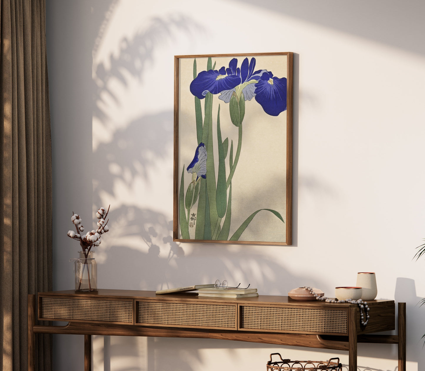 Premium Poster of Elegant Japanese Iris Floral Art Japanese Posters
