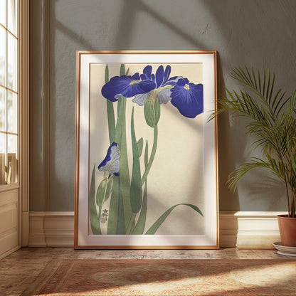 Premium Poster of Elegant Japanese Iris Floral Art Japanese Posters