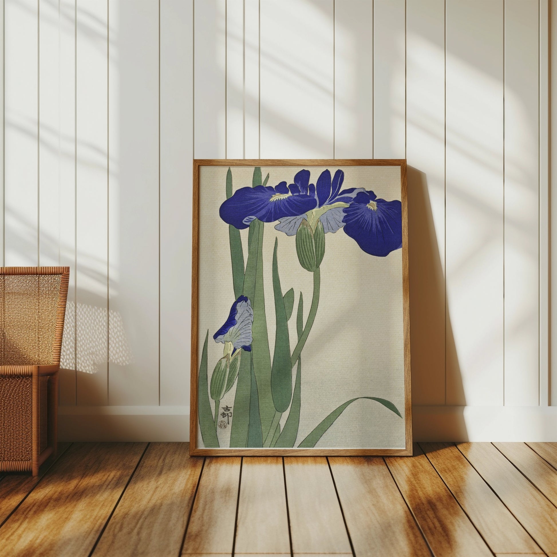 Premium Poster of Elegant Japanese Iris Floral Art Japanese Posters