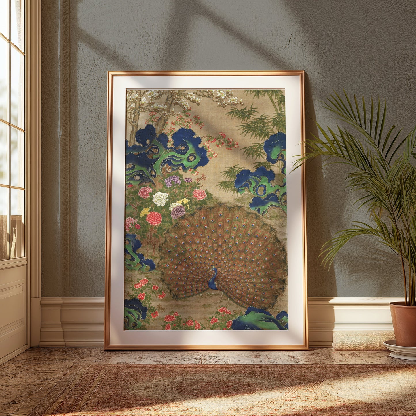 Premium Poster of Elegant Japanese Peacock Art Print Posters