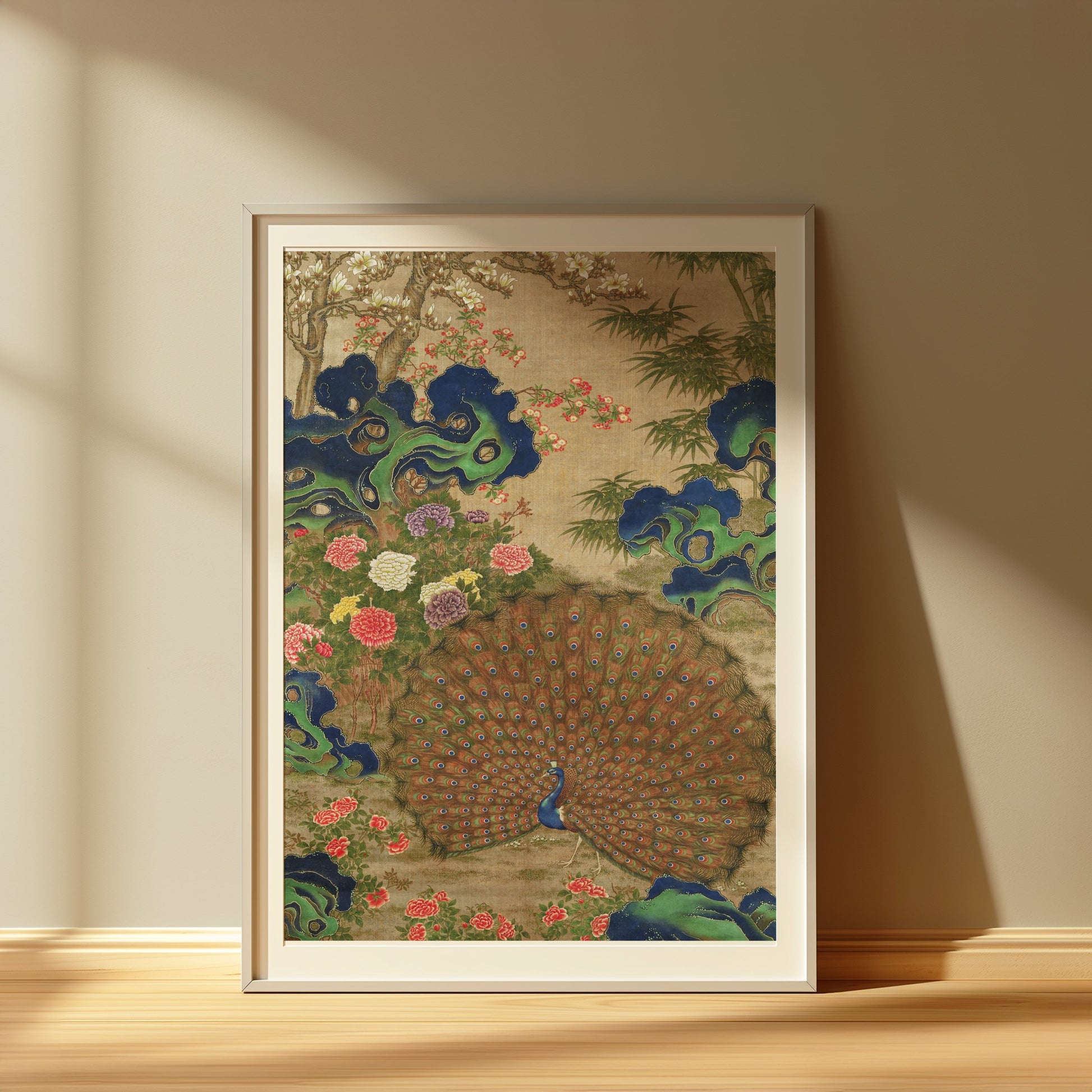 Premium Poster of Elegant Japanese Peacock Art Print Posters