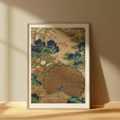 Premium Poster of Elegant Japanese Peacock Art Print Posters