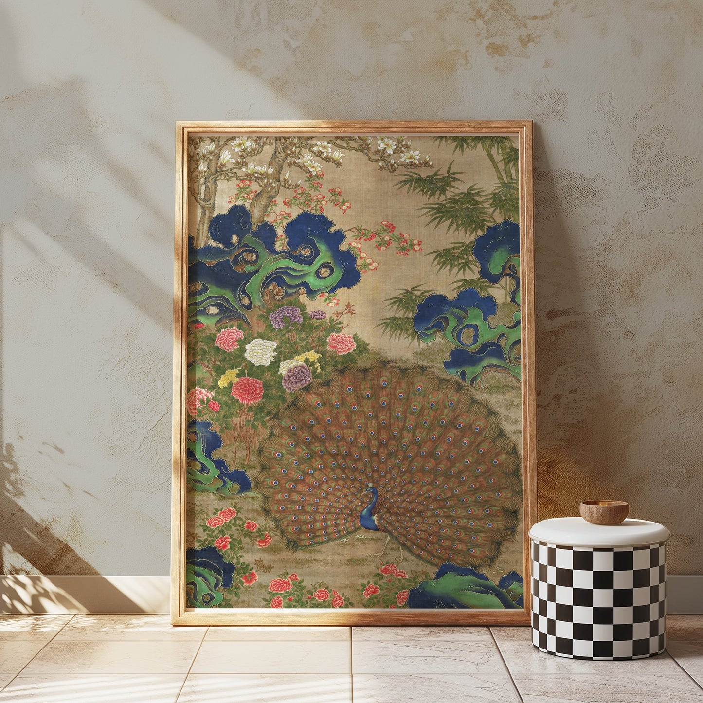Premium Poster of Elegant Japanese Peacock Art Print Posters