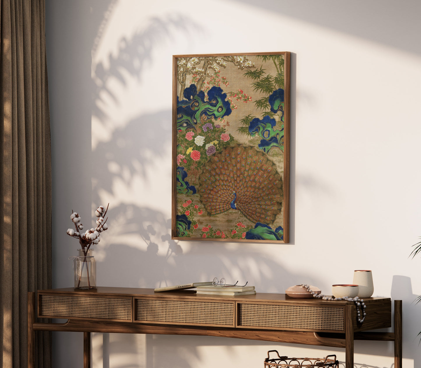 Premium Poster of Elegant Japanese Peacock Art Print Posters