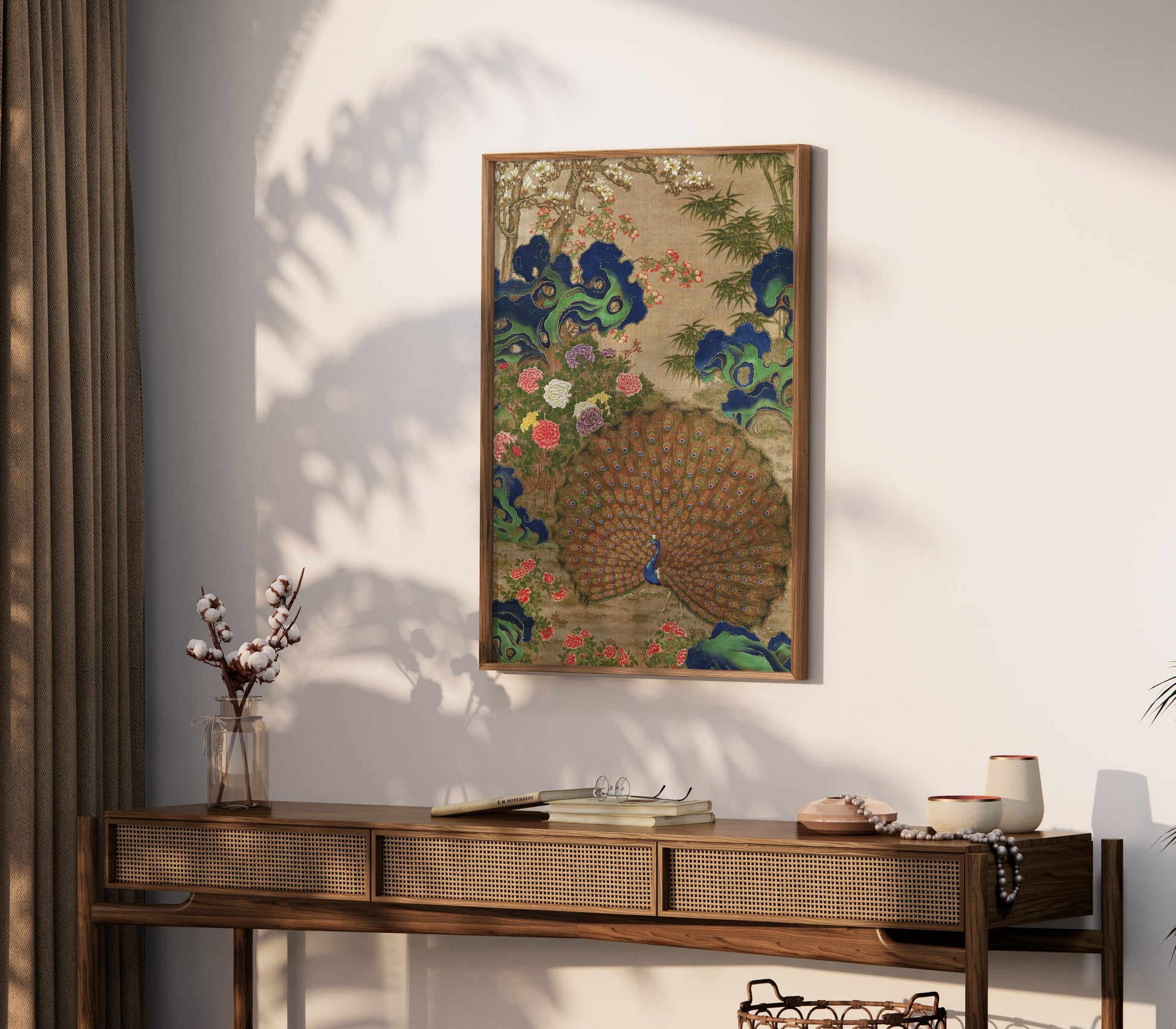 Premium Poster of Elegant Japanese Peacock Art Print Posters