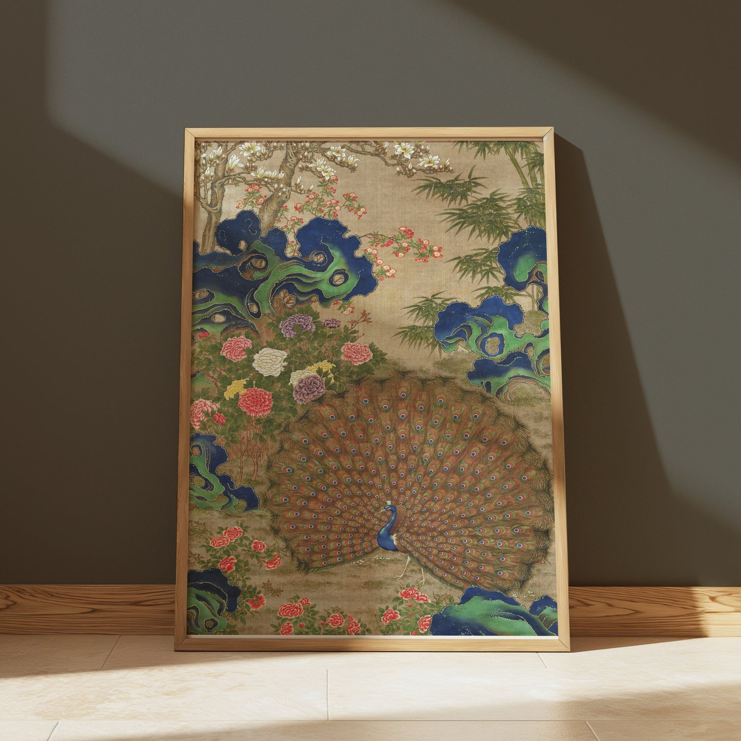 Premium Poster of Elegant Japanese Peacock Art Print Posters