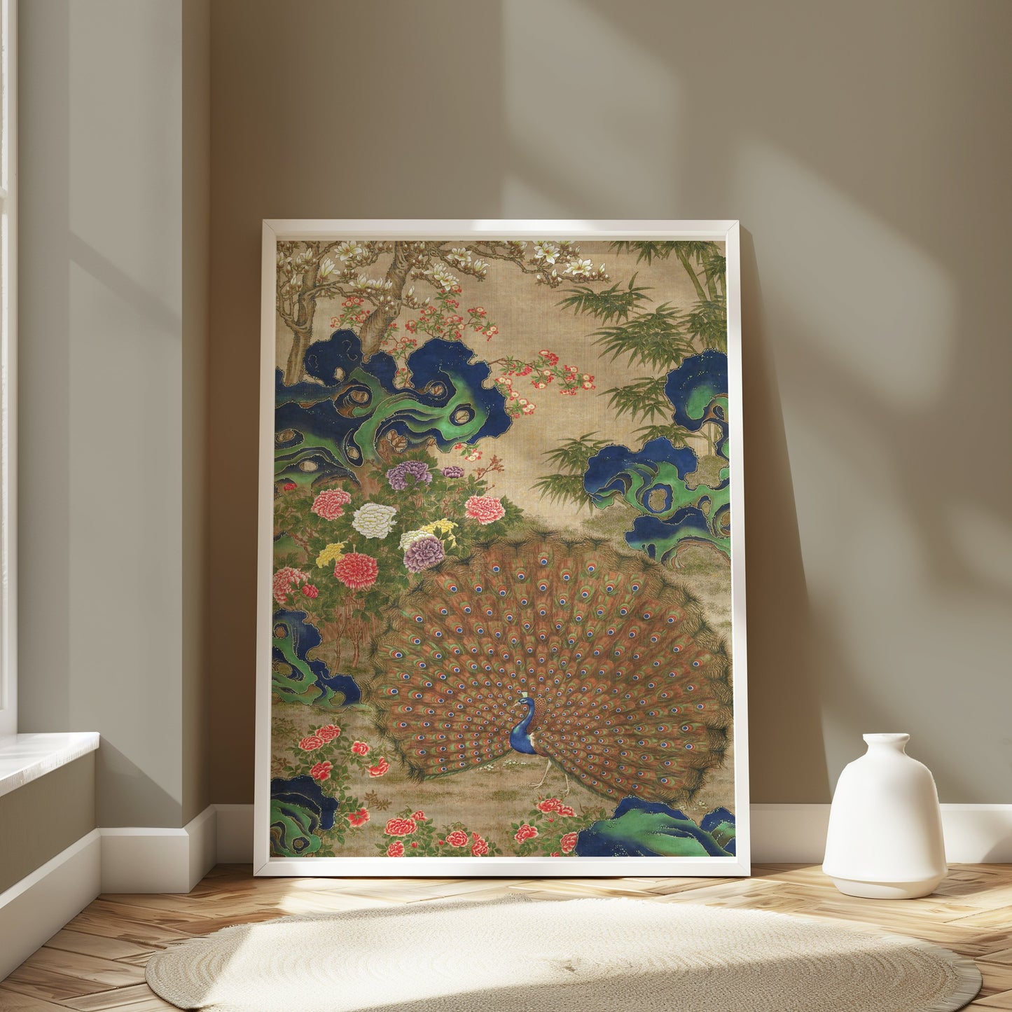 Premium Poster of Elegant Japanese Peacock Art Print Posters