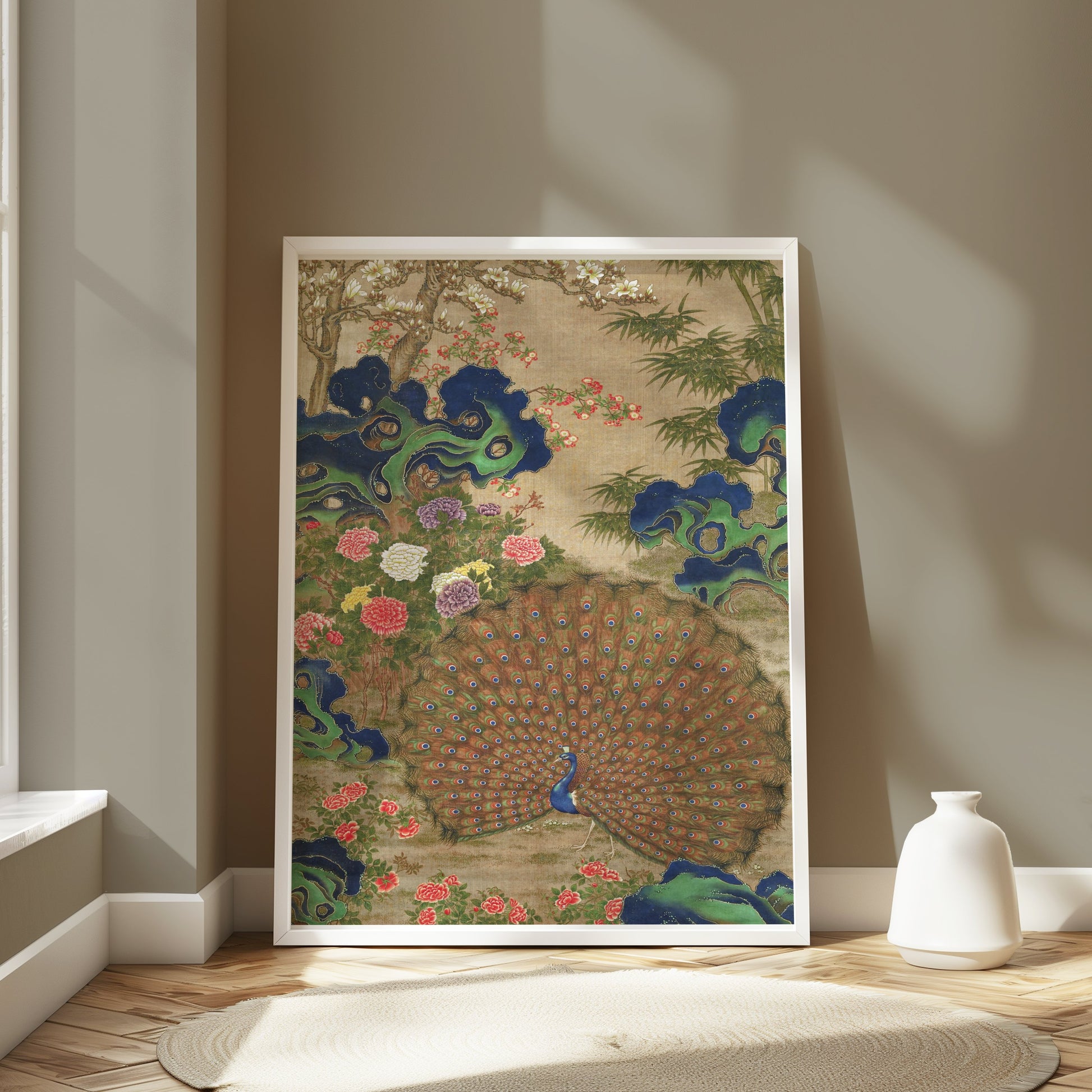 Premium Poster of Elegant Japanese Peacock Art Print Posters
