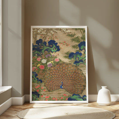 Premium Poster of Elegant Japanese Peacock Art Print Posters