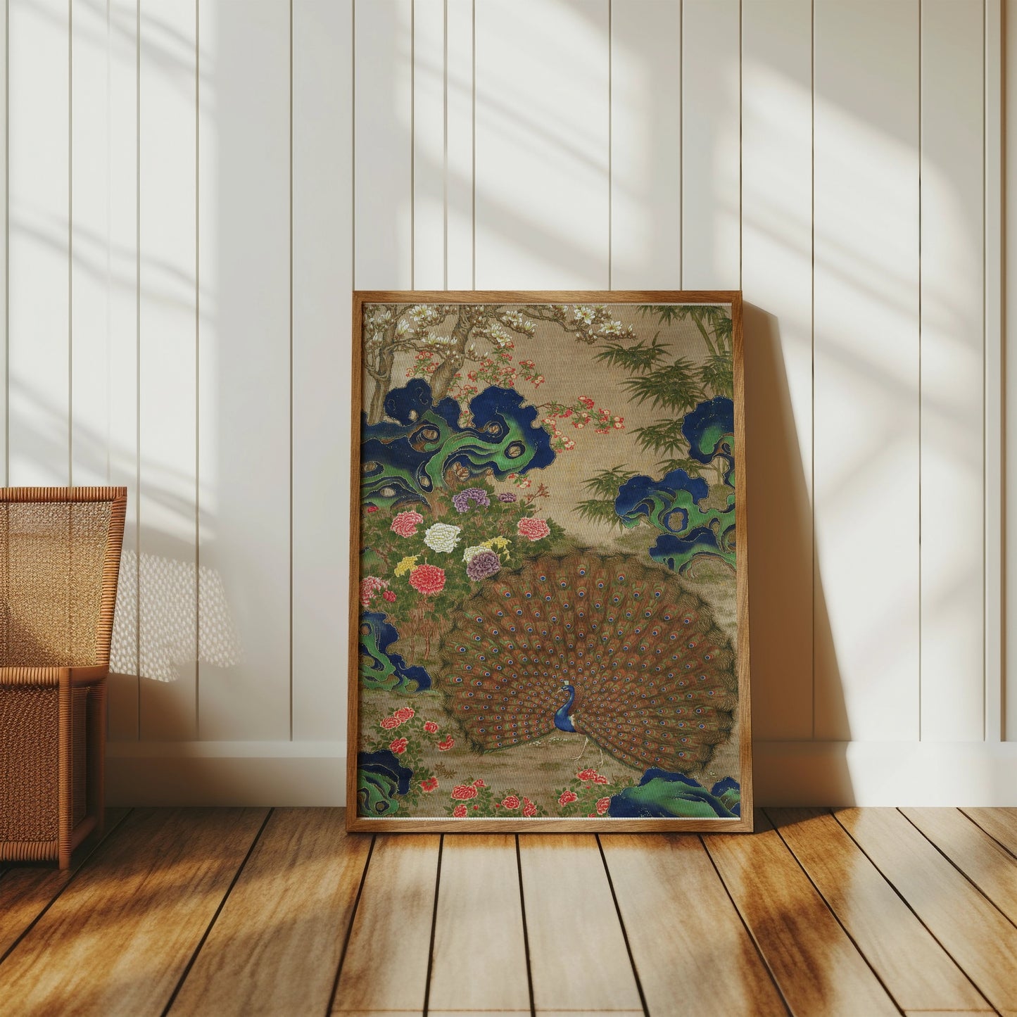 Premium Poster of Elegant Japanese Peacock Art Print Posters
