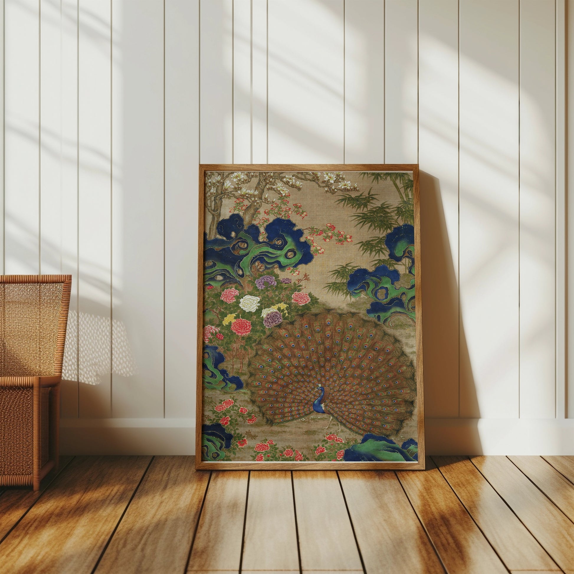 Premium Poster of Elegant Japanese Peacock Art Print Posters