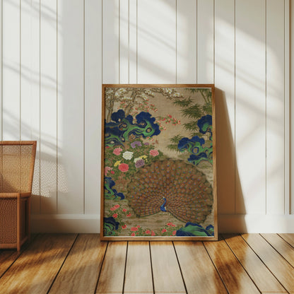 Premium Poster of Elegant Japanese Peacock Art Print Posters