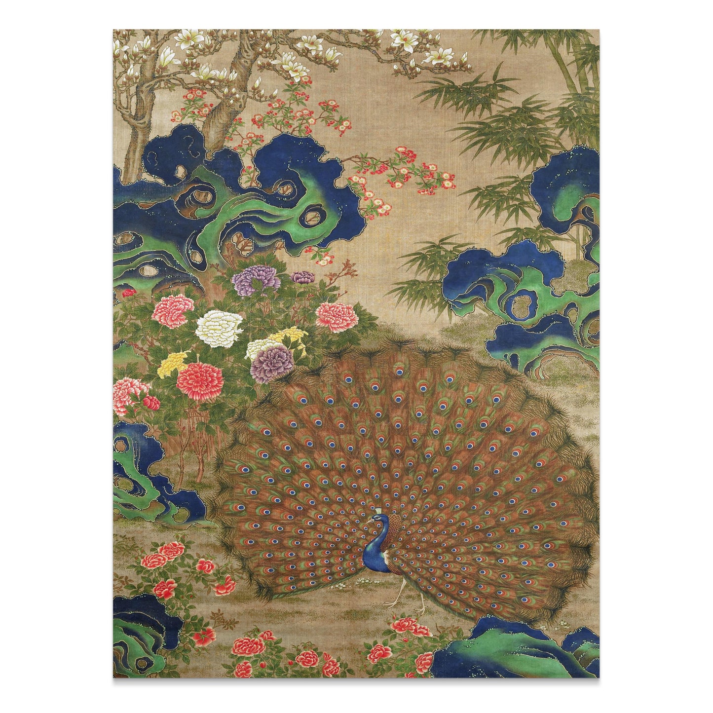 Premium Poster of Elegant Japanese Peacock Art Print Posters