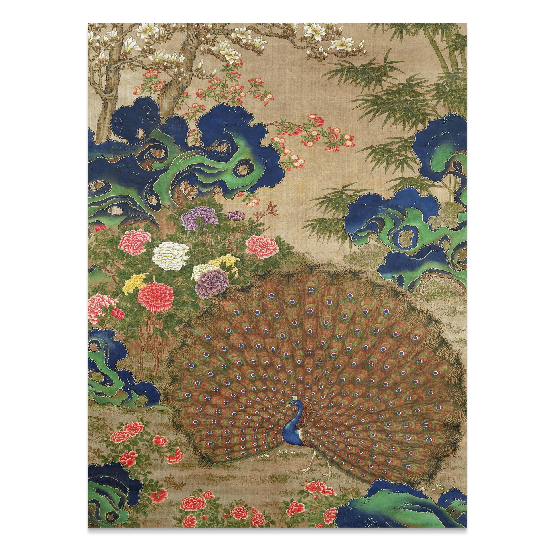 Premium Poster of Elegant Japanese Peacock Art Print Posters